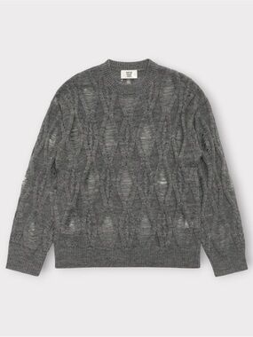 MARYAM NASSIR ZADEH Gray Monti 100% Wool Sweater